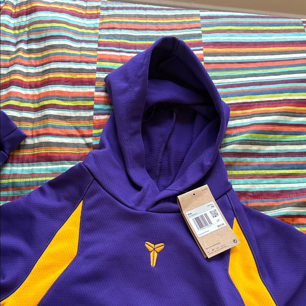 Nike Kobe Kids Purple and Yellow Hoodie size extra small new tags - Picture 5 of 16